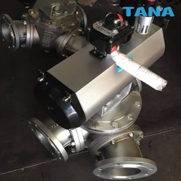 cast steel y type 3 way ball valves