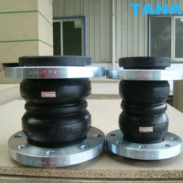 Double sphere rubber expansion joint