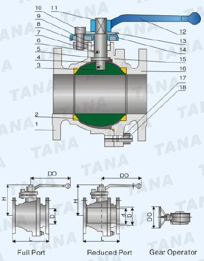 2 Piece Floating Ball Valve