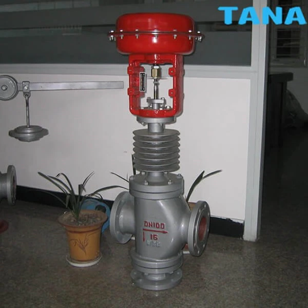 pneumatic diverging control valve