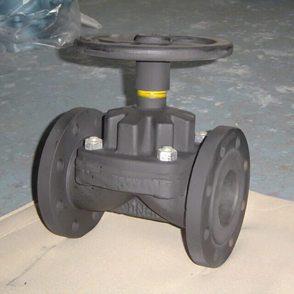 weir type teflon lined diaphragm valve