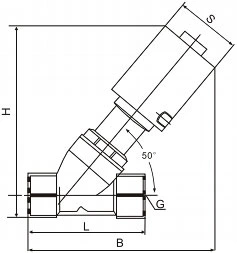 Pneumatic Angle Seat Valve