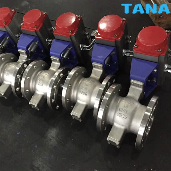 flanged V port ball valve